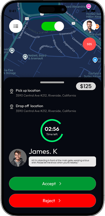 Driver App for Bolt Clone App